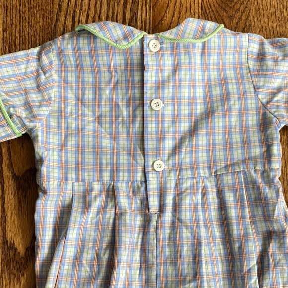 Plaid with monogram H, Remember Nguyen button one piece, size 18 months. - Picture 5 of 9